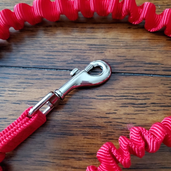 Red Training Bungee Pet Leash, 3-ft up to 5.5-ft 🐾 - Picture 2 of 3
